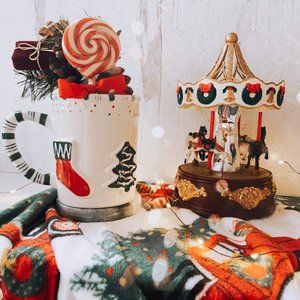 White Barn Latte Christmas Mug